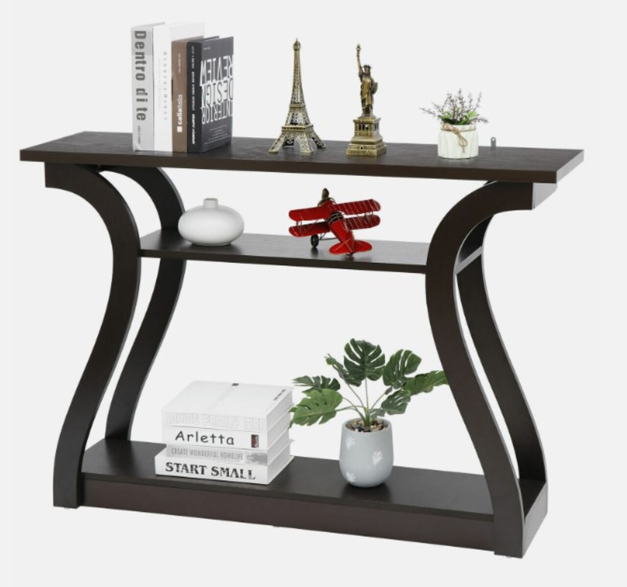 47" Contemporary Console Table End Side Table Sofa Entryway Hall Display with Storage